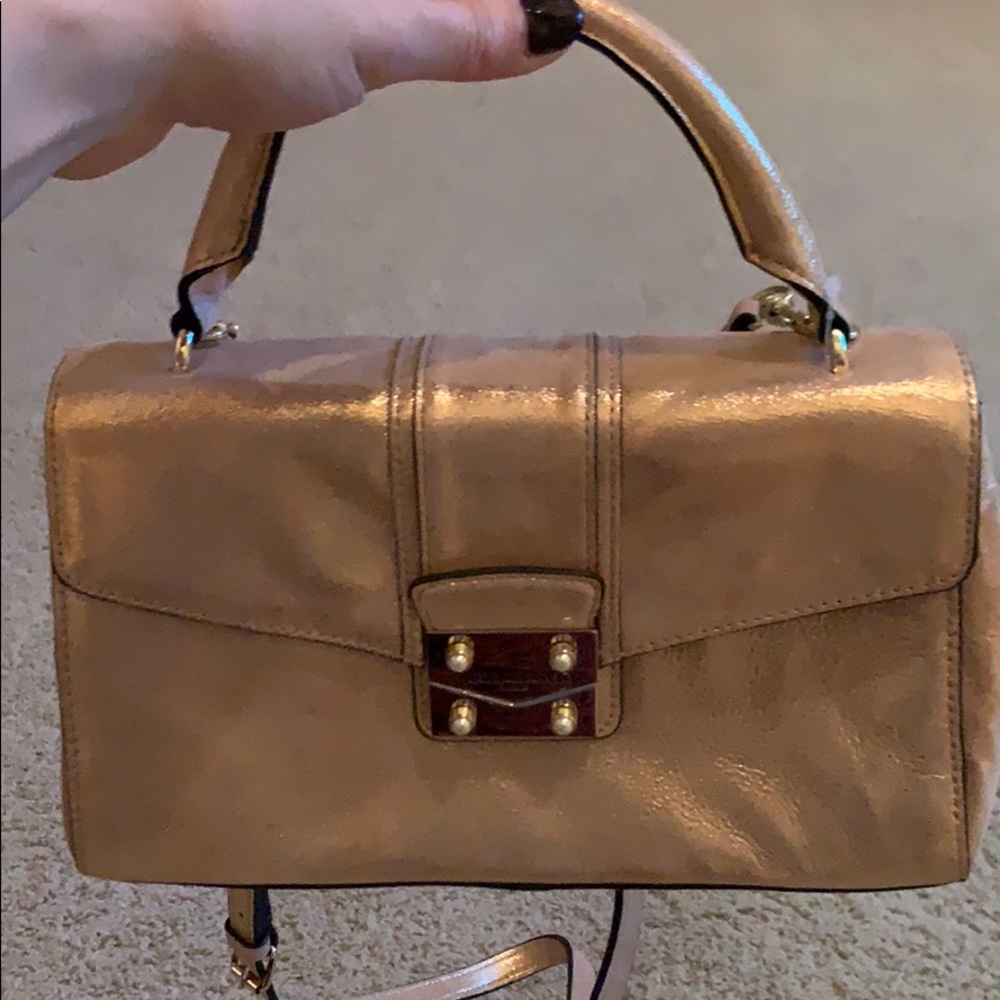 Karl Lagerfeld mini rose gold purse